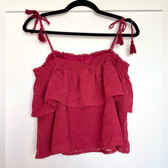 Lovers + Friends Revolve Blossom Top in Palm Floral Embroidery Size Medium - Picture 7 of 12